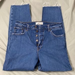 Abercrombie curve love high rise mom jean